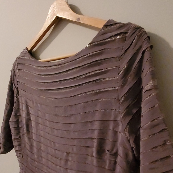 Gray midi dress with sparkle - Picture 1 of 5